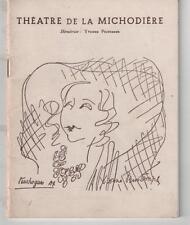 Programme THEATRE DE LA MICHODIERE Yvonne Printemps TOUCHAGUES Le Ciel de Lit 53