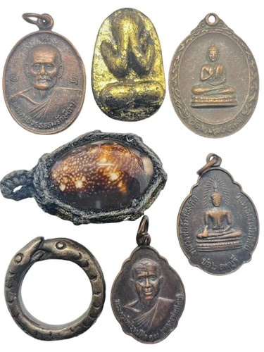 7pcs sacred thai amulet shell - sacred,