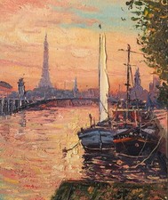Paris, River Seine Sunset