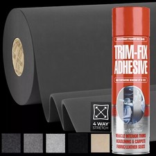 4-Way Super-Stretch Campervan Van Lining Carpet 2m x Select Length TrimFix