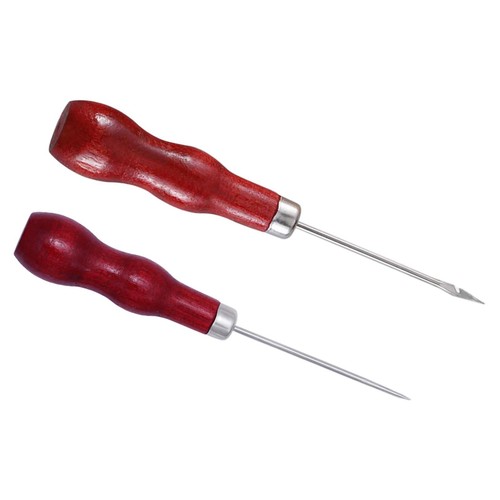 Leather sewing awl with wood - awl,