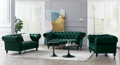 Curved chesterfield sofa - curved,