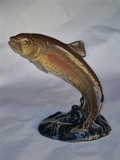 Beswick Beneagles pottery whisky Flask Large Leaping Trout 1032 16 cm tall Empty