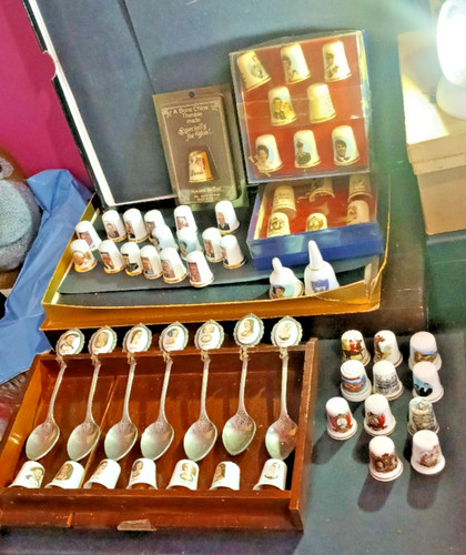 Vintage bone china thimble - bone,