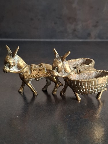 Vintage solid brass donkey - vintage,