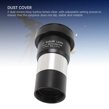Barlow Lens 2X 1.25in Fully Multi Coated Metal Telescope Eyepiece Accessories