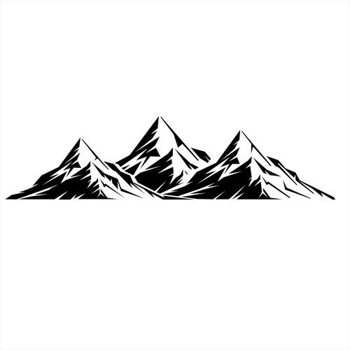 Mountain range scene vinyl - scene,