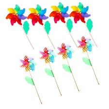 8Pcs Colorful Windmill Toy DIY Pinwheels for Boy Girl Party and Outdoor Decor
