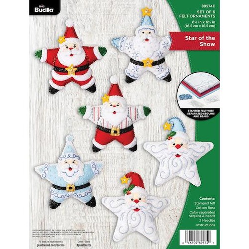 Bucilla felt ornaments - bucilla, 6"
