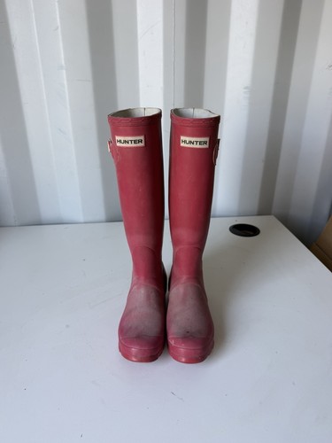 Hunters wellies red adults - red,