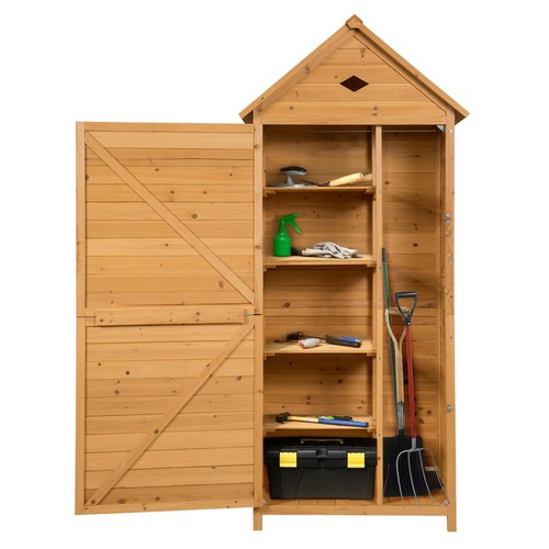 Lockable outdoor wooden tool - lockable,