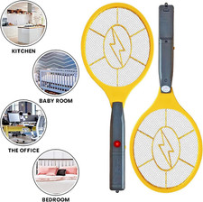 Electric Fly Insect Swatter Zapper - Mosquito Killer Wasp Trap Swat Racket Bat