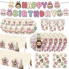 L????? Party Decorations Set for Kid Happy Birthday Banner Tableware Napkin