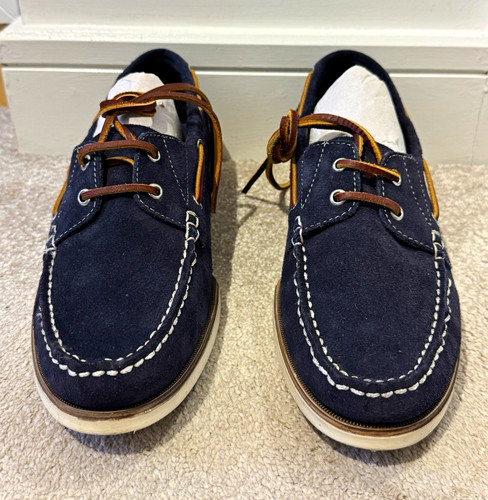 Zara man navy suede - man, boat