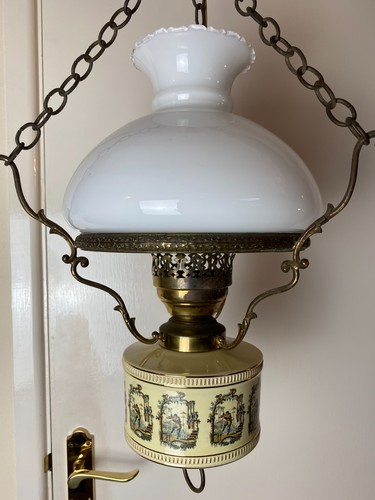Vintage glass brass oil - vintage, &
