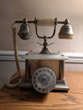 Vintage Onyx and brass rotary