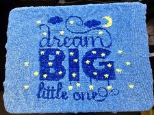 Handmade Knitted Baby Blanket  - Dream Big Little One - Supersoft Chenille Feel