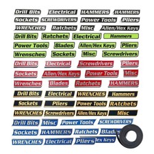 12PCS Magnetic Toolbox Labels