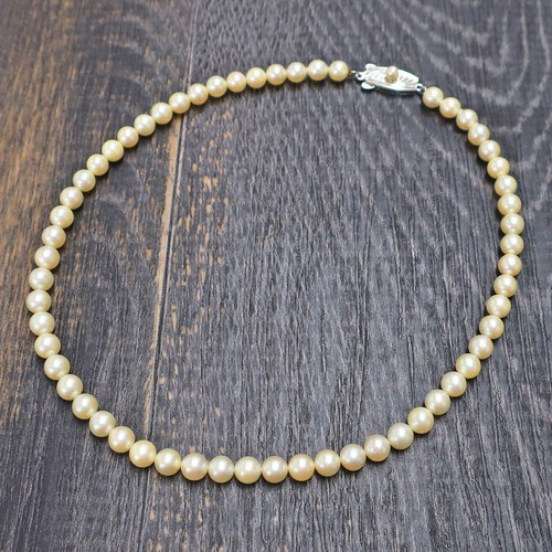 Mikimoto pearl chain necklace - pearl,