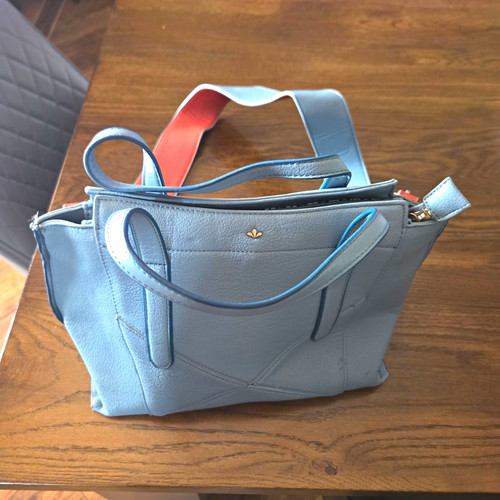 Nica blue pebbled leather - nica,
