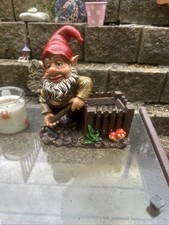 Large Gnome Planter  12 inches tall   9 inches wide   5 inches DEEP