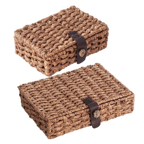 Wicker decorative box with - wicker,