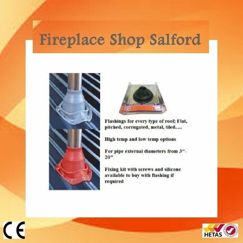 Roof flashing plate for - flashing, stove