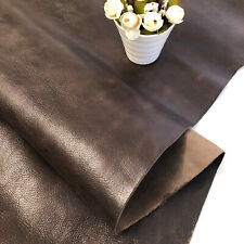 1.3-1.5mm Thick Dark Brown Full Grain Pebbled Veg Tan 100% Real Cowhide Leather