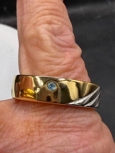 Mens gold band ring - , wedding