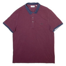 LACOSTE Mens Polo Shirt Maroon