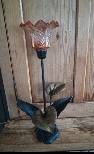 Vintage table lamp - vintage, bronze