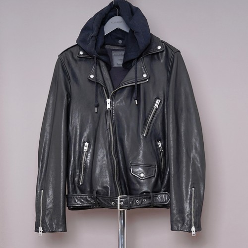All saints leather jacket mens - saints,