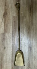Vintage Fireside Brass Shovel With Brass Herons Head Handle Nice Design 25.5inch