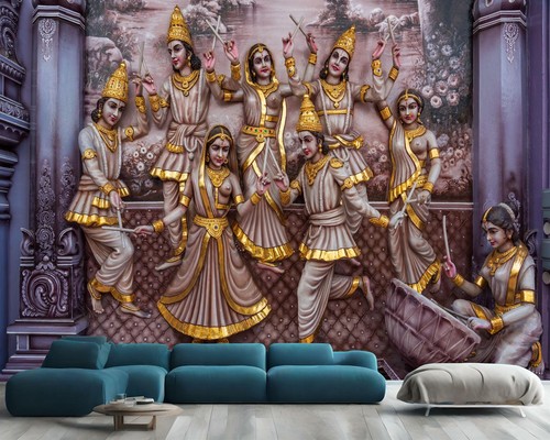 Colourful statues hindu temple - statues,