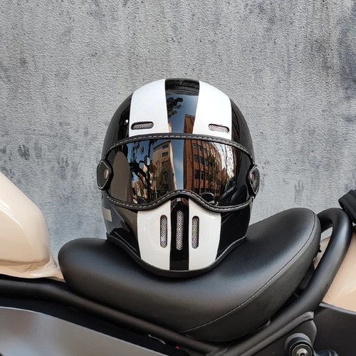 Retro motorcycle helmet full - retro,