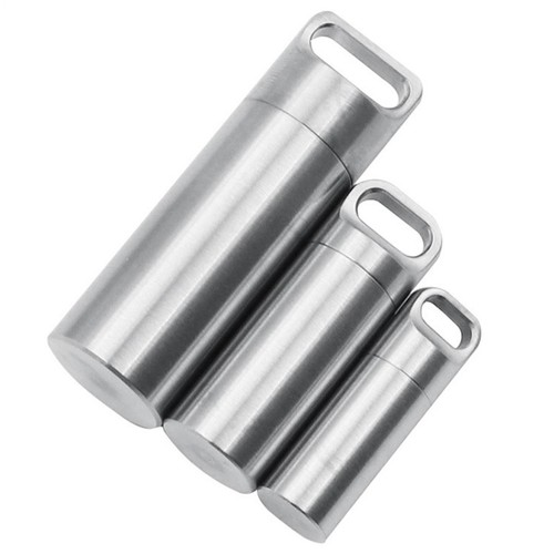 Stainless steel pill - steel, bottle