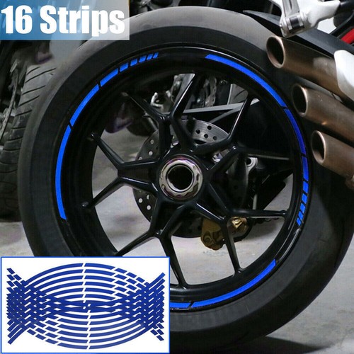 16x blue reflective stickers - blue,