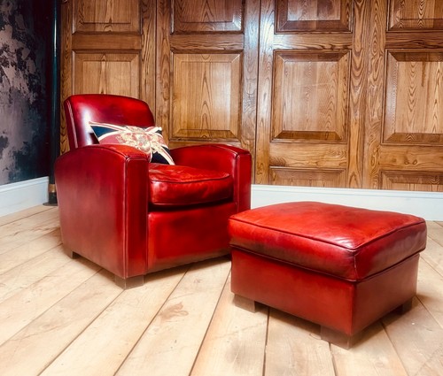 Leather chairs bath odeon - of,