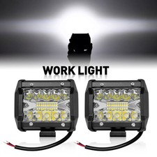2x LED Work Light Bar Flood