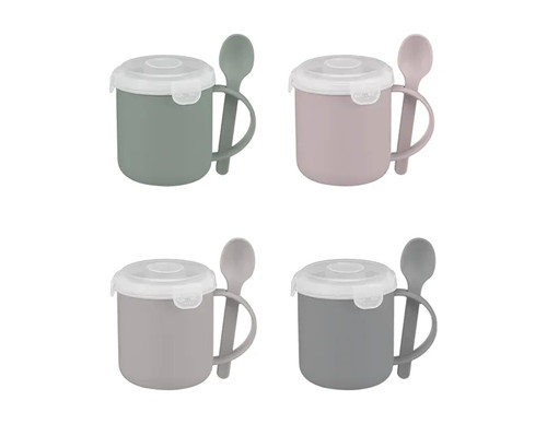 Microwaveable soup mug with - microwaveable,