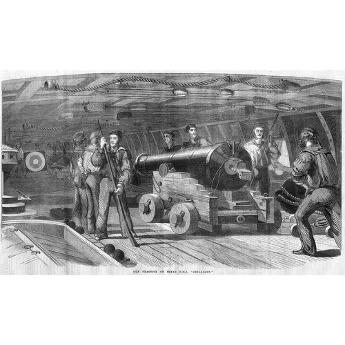 Gun practice board hms - on,