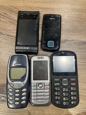 5 Vintage Mobile Phones Untested For Parts Only 3Nokias 1 LG And 1 Alba