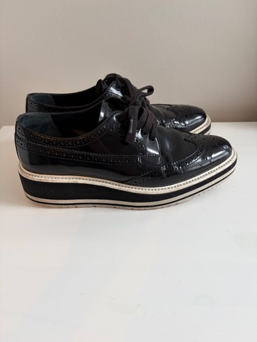 Prada women black - prada, brogue