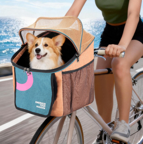 Pet dog bicycle backpack - bicycle,