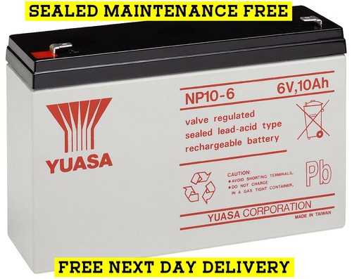 Yuasa 10ah rechargeable - 6v,