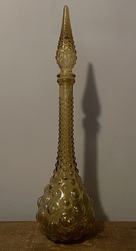 Empoli amber glass genie - amber,
