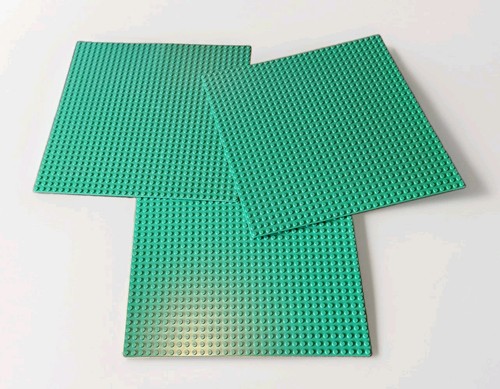 Three lego baseplates - three,