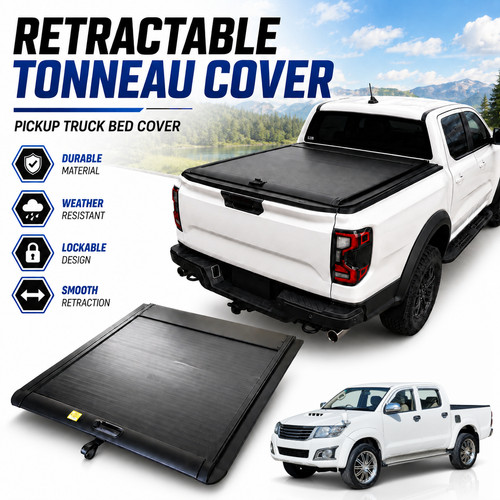 Manual retractable tonneau - retractable,
