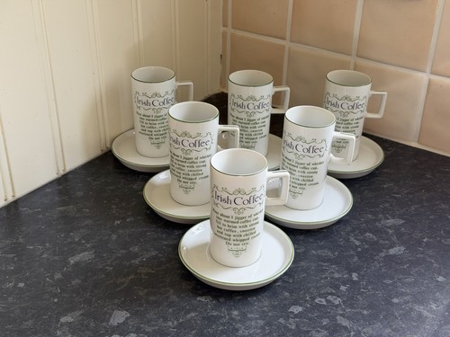 Irish coffee cups saucers - coffee,