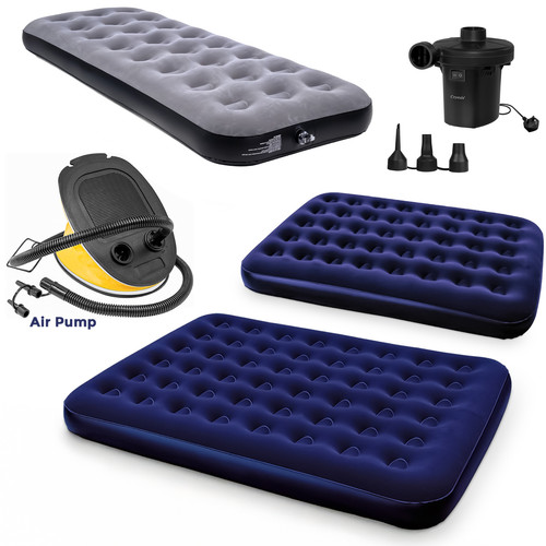 Double single airbed flocked - double,